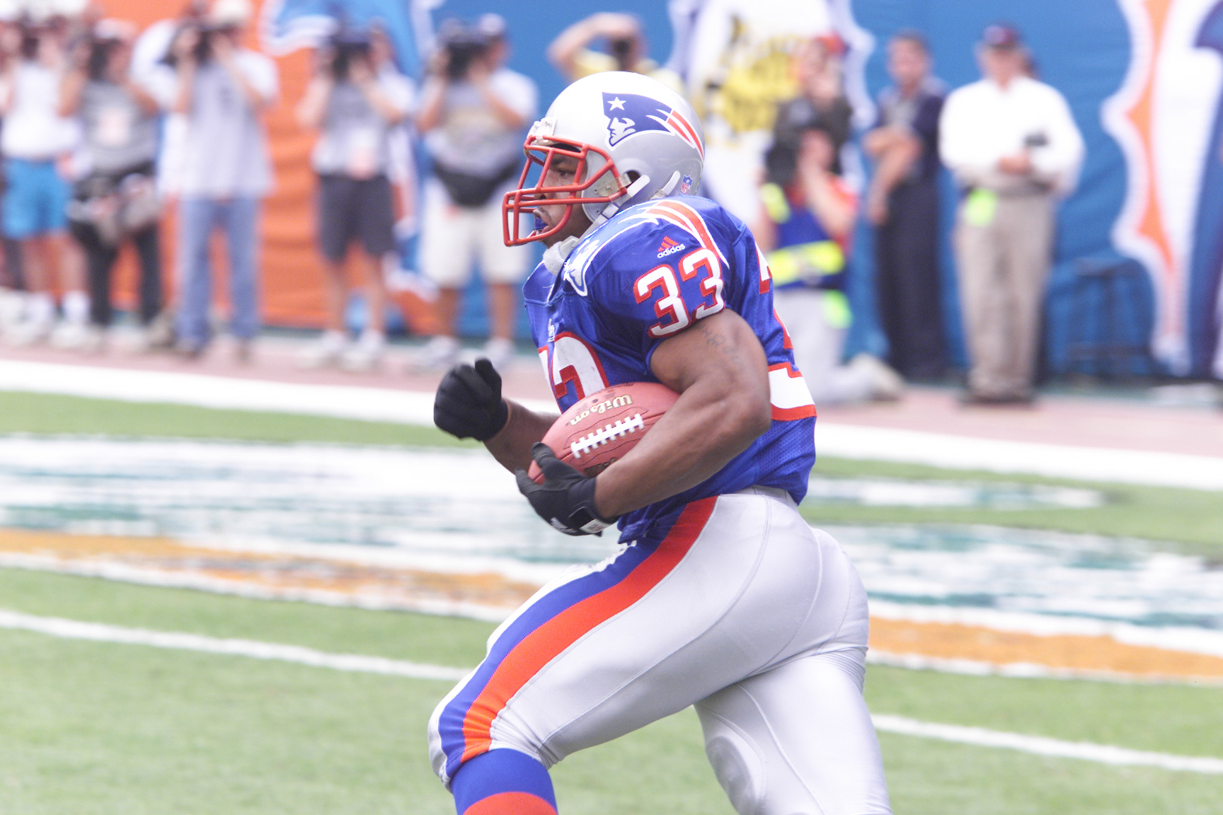 kevin faulk royal blue Remember those jerseys? | Courtesy Patriots.com