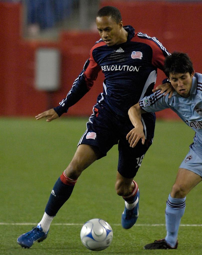 Khano Smith and the Revs had plenty of chances, but couldn't capitalize against the Rapids<br><i>Photo: Keith Nordstrom</i>