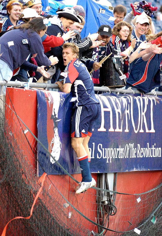 Adam Cristman had plenty to celebrate on Friday night against FC Dallas<br><i>Photo: Keith Nordstrom</i>