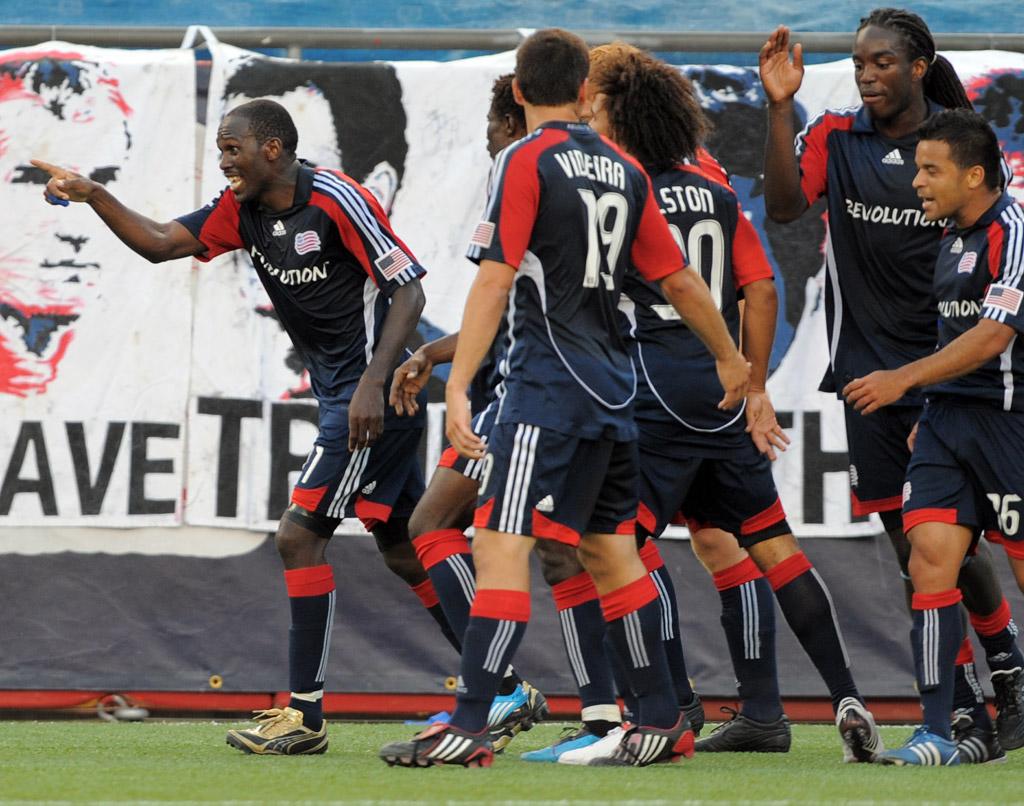 Kheli Dube and the Revs look to earn three points at home against San Jose on Saturday night <br><i>Photo:Keith Nordstrom</i>