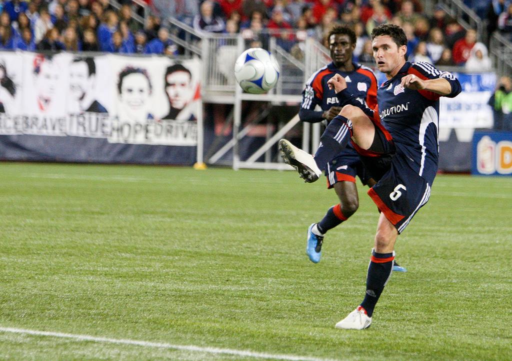 Jay Heaps and the Revs will look to send the Fire packing this Saturday at Toyota Park<br><i>Photo: Keith Nordstrom</i>