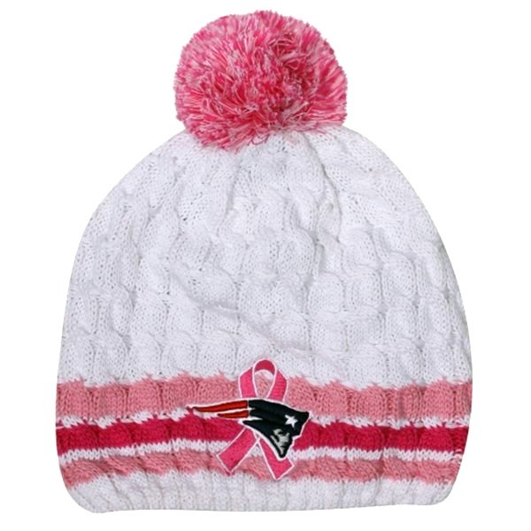 Ladies BCA Knit Hat-White/Pink