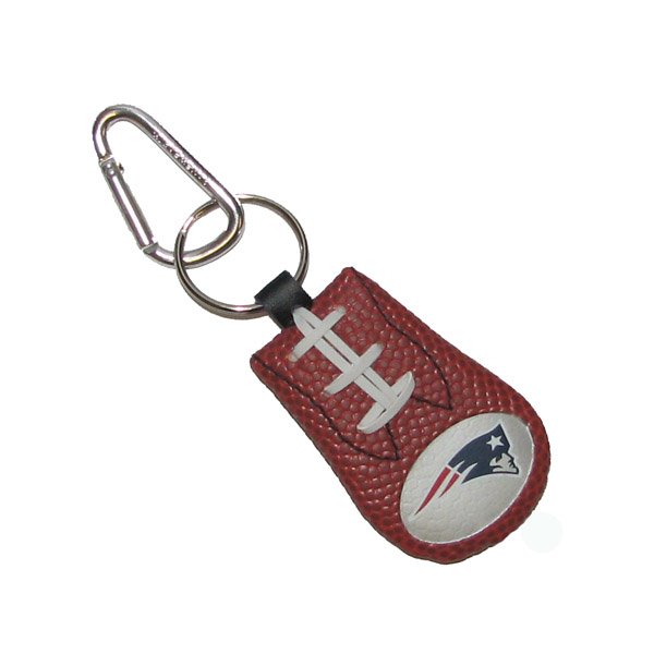 Official New England Patriots Football Leather Classic Keychain