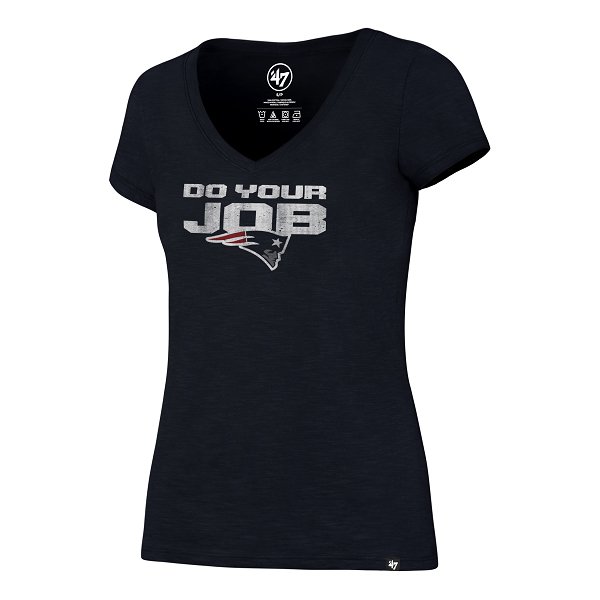 Official New England Patriots ProShop - Ladies '47 Do Your Job V-Neck ...