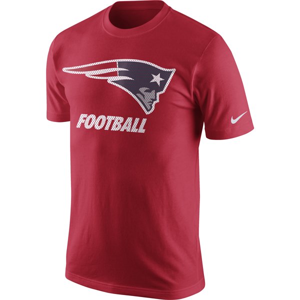 Official New England Patriots ProShop - Nike Team Facility Tee-Red